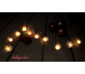 Stickserie - ITH Lichterkette Weihnachtskugeln